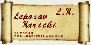 Leposav Maricki vizit kartica